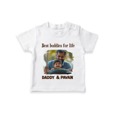 Custom Baby TSHIRT My Daddy Is Awesome Print   - WHITE - 0-5 Months Old (Chest 17")