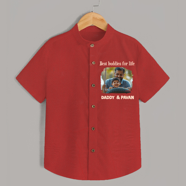 Custom Baby shirt My Daddy Is Awesome Print   - RED - 0 - 6 Months Old (Chest 23")