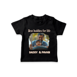 Custom Baby TSHIRT My Daddy Is Awesome Print   - BLACK - 0-5 Months Old (Chest 17")