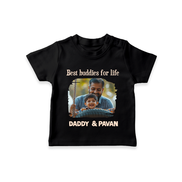 Custom Baby TSHIRT My Daddy Is Awesome Print   - BLACK - 0-5 Months Old (Chest 17")