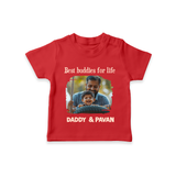 Custom Baby TSHIRT My Daddy Is Awesome Print   - RED - 0-5 Months Old (Chest 17")