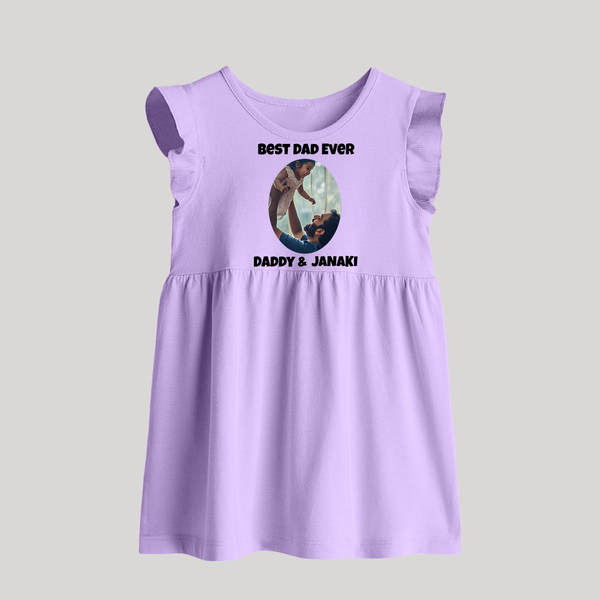 Personalized Baby Baby Frock Daddy’s Little Princess Arctic  - LILAC - 0 - 3 Months Old (Chest 17")