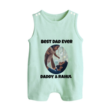 Personalized Baby Button Romper Daddy’s Little Princess Arctic  - MINT GREEN - New Born (Chest 18")