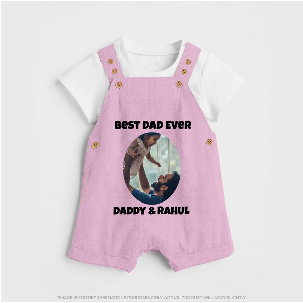 Personalized Baby dungaree Daddy’s Little Princess Arctic  - BABY PINK - 0 - 5 Months Old (Chest 18")