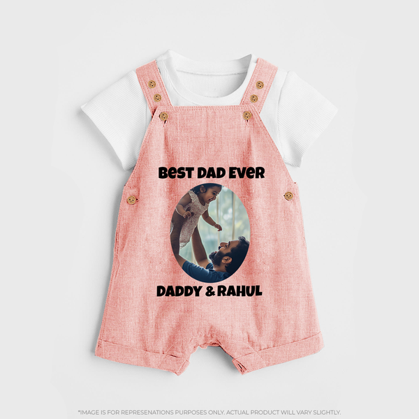 Personalized Baby dungaree Daddy’s Little Princess Arctic  - PEACH - 0 - 5 Months Old (Chest 18")