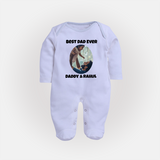Personalized Baby Full Body Suit Daddy’s Little Princess Arctic  - BABY BLUE - New Born (Chest 7.5")