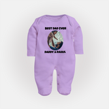 Personalized Baby Full Body Suit Daddy’s Little Princess Arctic  - LILAC - New Born (Chest 7.5")