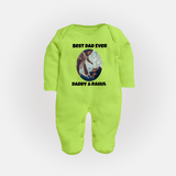 Personalized Baby Full Body Suit Daddy’s Little Princess Arctic  - LIME GREEN - New Born (Chest 7.5")