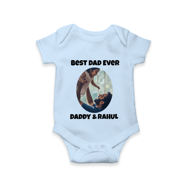 Personalized Baby Romper – Daddy’s Little Princess Arctic  - BABY BLUE - New Born (Chest 14")
