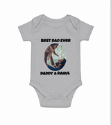 Personalized Baby Romper – Daddy’s Little Princess Arctic  - GREY - New Born (Chest 14")