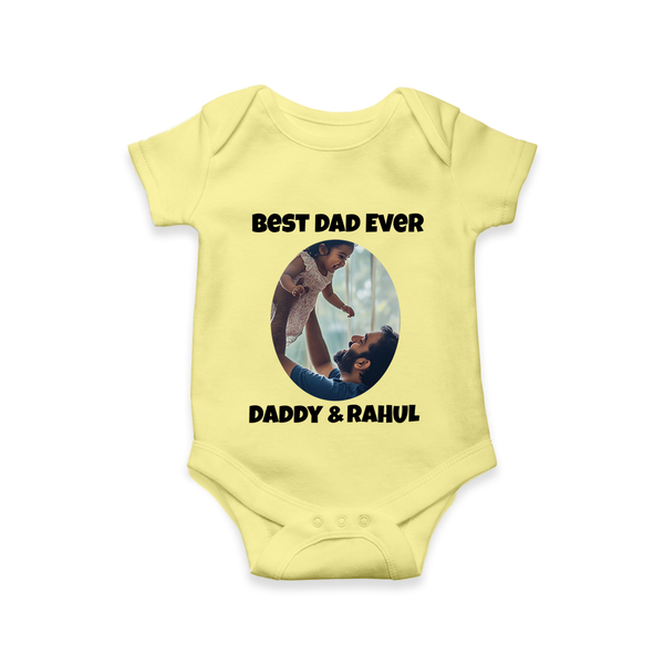 Personalized Baby Romper – Daddy’s Little Princess Arctic  - PASTEL YELLOW - New Born (Chest 14")