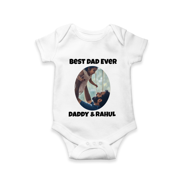 Personalized Baby Romper – Daddy’s Little Princess Arctic  - WHITE - New Born (Chest 14")