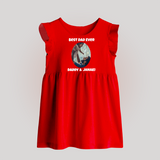 Personalized Baby Baby Frock Daddy’s Little Princess Arctic  - RED - 0 - 3 Months Old (Chest 17")