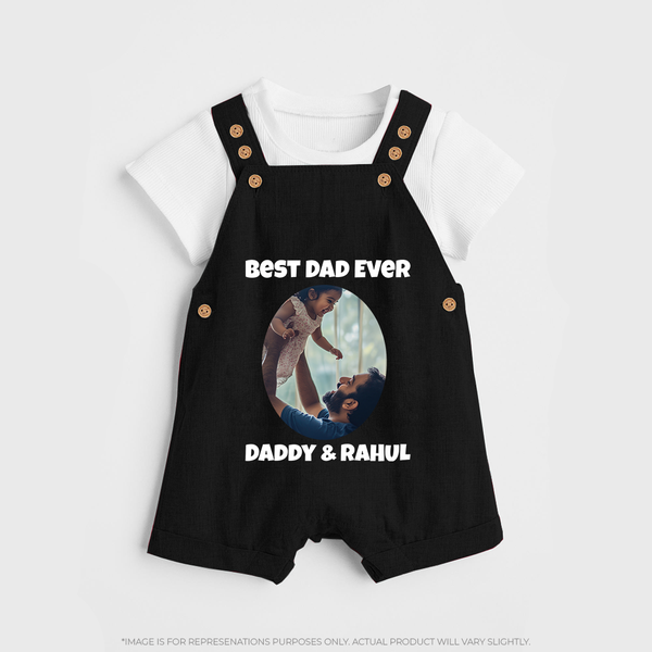 Personalized Baby dungaree Daddy’s Little Princess Arctic  - BLACK - 0 - 5 Months Old (Chest 18")