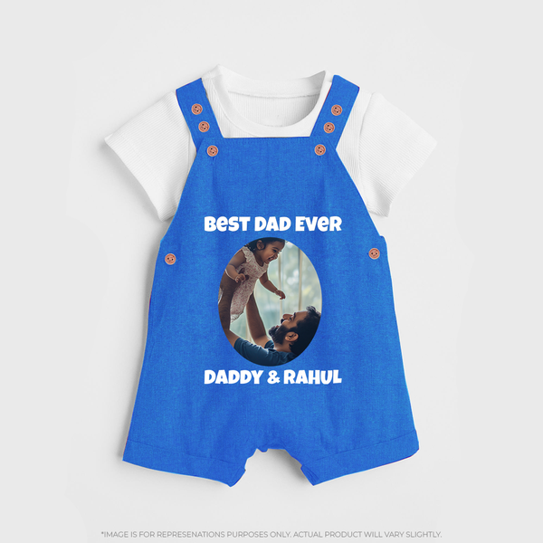 Personalized Baby dungaree Daddy’s Little Princess Arctic  - COBALT BLUE - 0 - 5 Months Old (Chest 18")