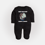 Personalized Baby Full Body Suit Daddy’s Little Princess Arctic  - BLACK - New Born (Chest 7.5")