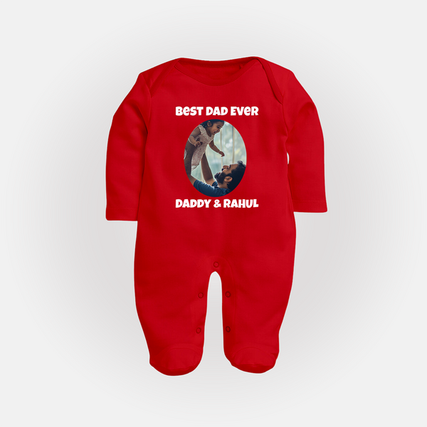Personalized Baby Full Body Suit Daddy’s Little Princess Arctic  - RED - New Born (Chest 7.5")