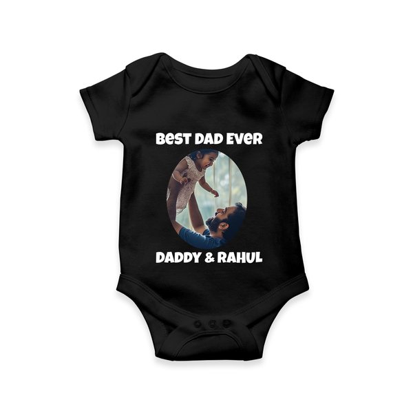 Personalized Baby Romper – Daddy’s Little Princess Arctic  - BLACK - New Born (Chest 14")