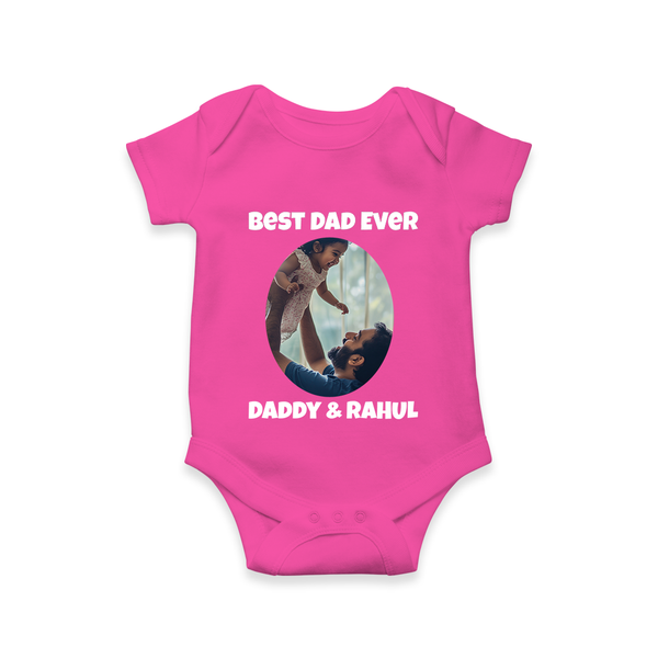 Personalized Baby Romper – Daddy’s Little Princess Arctic  - HOT PINK - New Born (Chest 14")