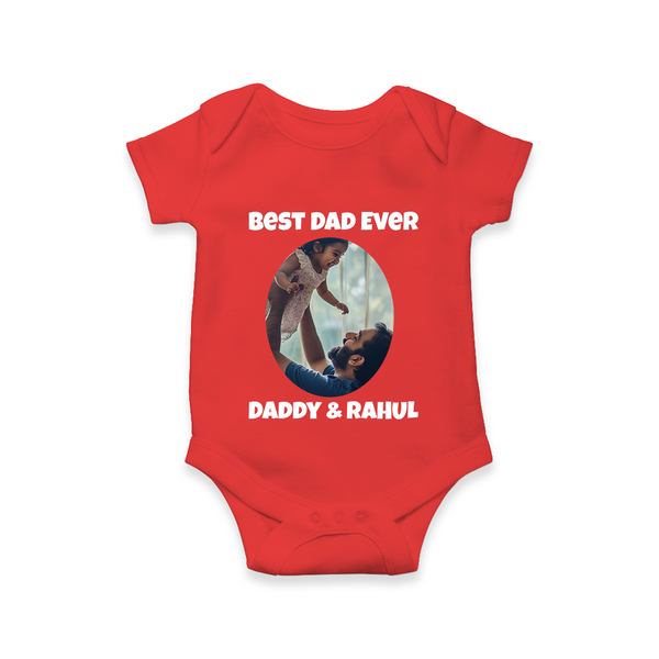 Personalized Baby Romper – Daddy’s Little Princess Arctic  - RED - New Born (Chest 14")