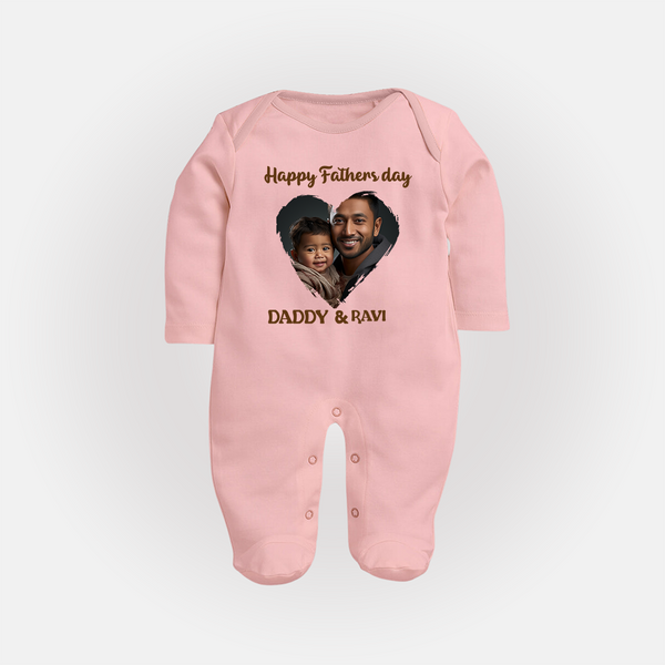 Custom Infant Full Body Suit  Best Dad Ever Printed   - BABY PINK - New Born (Chest 7.5")