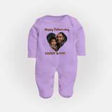 Custom Infant Full Body Suit  Best Dad Ever Printed   - LILAC - New Born (Chest 7.5")