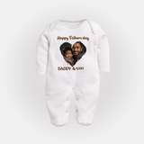 Custom Infant Full Body Suit  Best Dad Ever Printed   - WHITE - New Born (Chest 7.5")