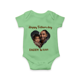 Custom Infant Romper – Best Dad Ever Printed  Onesie - GREEN - New Born (Chest 14")