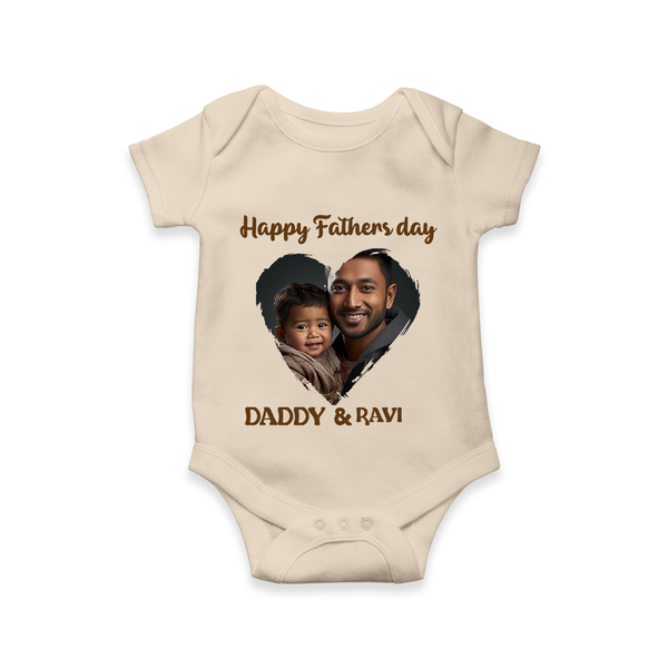 Custom Infant Romper – Best Dad Ever Printed  Onesie - IVORY - New Born (Chest 14")