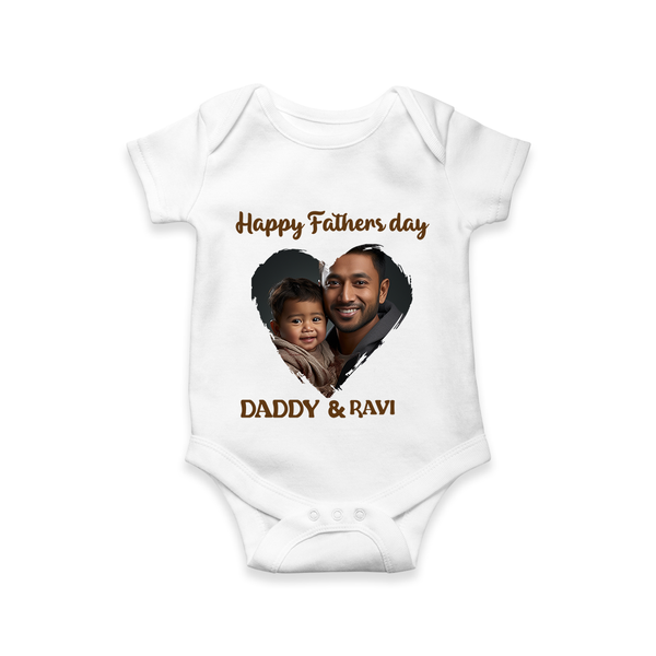 Custom Infant Romper – Best Dad Ever Printed  Onesie - WHITE - New Born (Chest 14")
