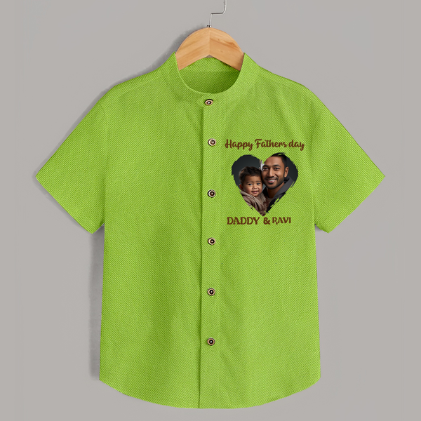 Custom Infant shirt  Best Dad Ever Printed   - LIME GREEN - 0 - 6 Months Old (Chest 23")