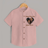 Custom Infant shirt  Best Dad Ever Printed   - PEACH - 0 - 6 Months Old (Chest 23")