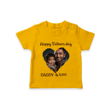 Custom Infant TSHIRT  Best Dad Ever Printed   - CHROME YELLOW - 0-5 Months Old (Chest 17")