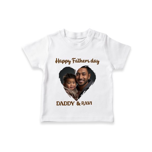 Custom Infant TSHIRT  Best Dad Ever Printed   - WHITE - 0-5 Months Old (Chest 17")