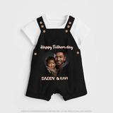 Custom Infant dungaree  Best Dad Ever Printed   - BLACK - 0 - 5 Months Old (Chest 18")