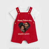 Custom Infant dungaree  Best Dad Ever Printed   - RED - 0 - 5 Months Old (Chest 18")