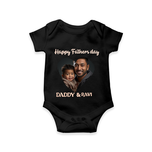 Custom Infant Romper – Best Dad Ever Printed  Onesie - BLACK - New Born (Chest 14")