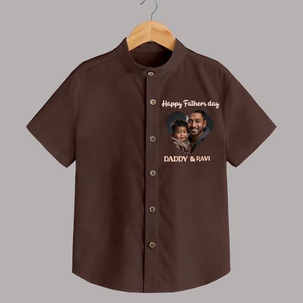 Custom Infant shirt  Best Dad Ever Printed   - CHOCOLATE BROWN - 0 - 6 Months Old (Chest 23")