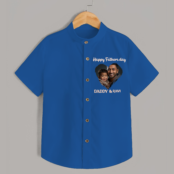 Custom Infant shirt  Best Dad Ever Printed   - COBALT BLUE - 0 - 6 Months Old (Chest 23")