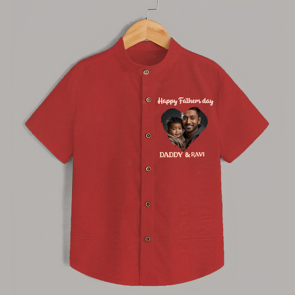Custom Infant shirt  Best Dad Ever Printed   - RED - 0 - 6 Months Old (Chest 23")
