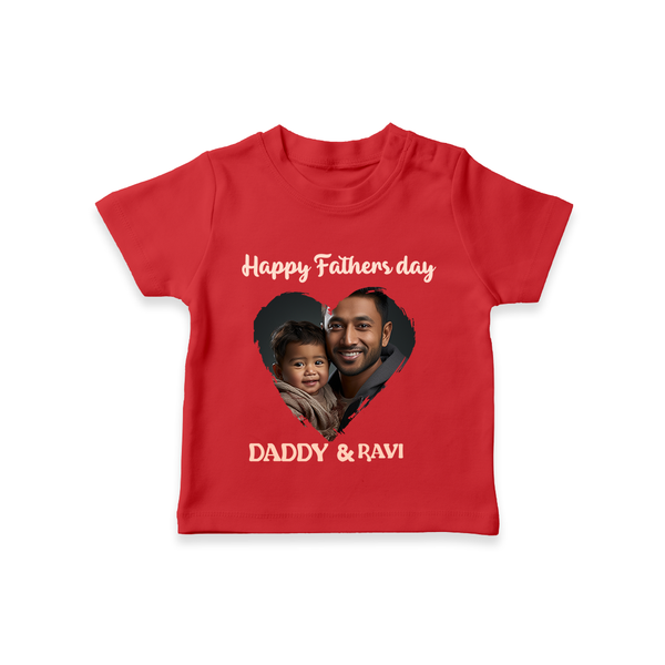 Custom Infant TSHIRT  Best Dad Ever Printed   - RED - 0-5 Months Old (Chest 17")