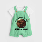 Personalized Baby dungaree Dad You Are My Hero   - GREEN - 0 - 5 Months Old (Chest 18")