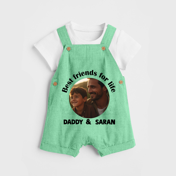 Personalized Baby dungaree Dad You Are My Hero   - GREEN - 0 - 5 Months Old (Chest 18")