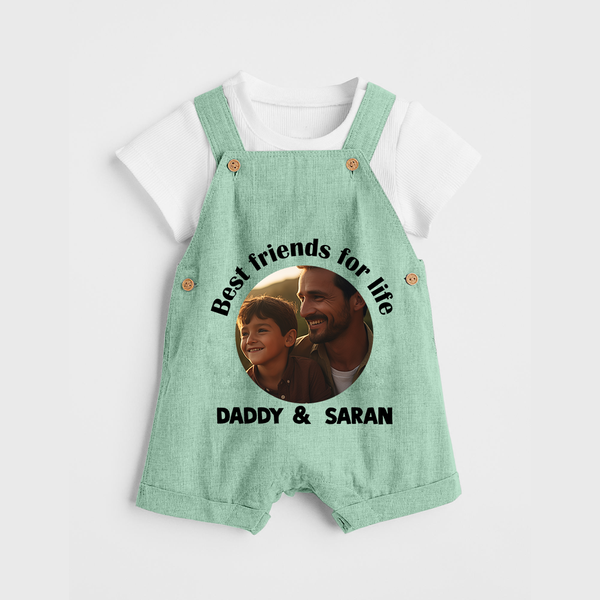Personalized Baby dungaree Dad You Are My Hero   - MINT GREEN - 0 - 5 Months Old (Chest 18")