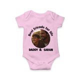 Personalized Baby Romper – Dad You Are My Hero  Onesie - BABY PINK - New Born (Chest 14")