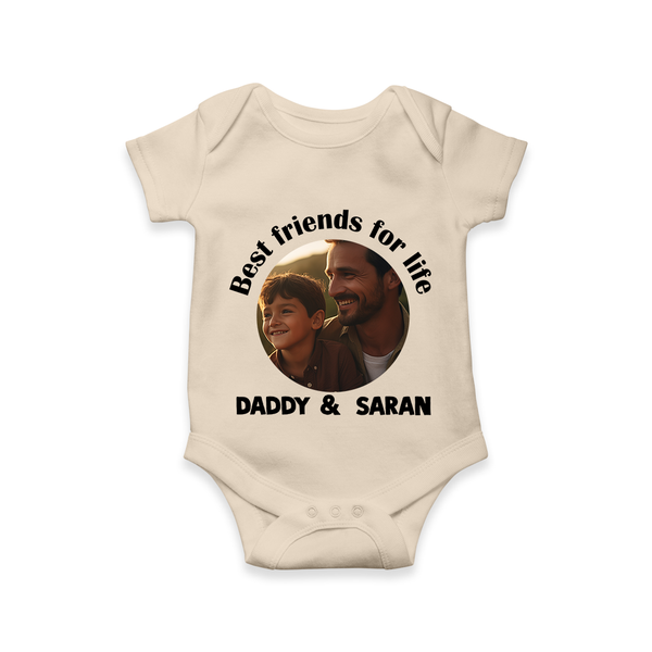 Personalized Baby Romper – Dad You Are My Hero  Onesie - IVORY - New Born (Chest 14")