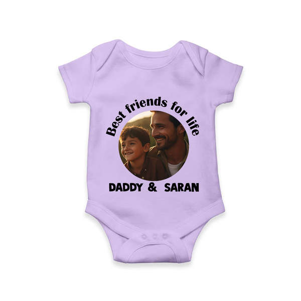 Personalized Baby Romper – Dad You Are My Hero  Onesie - LILAC - New Born (Chest 14")