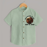 Personalized Baby shirt Dad You Are My Hero   - MINT GREEN - 0 - 6 Months Old (Chest 23")