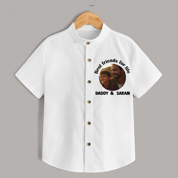 Personalized Baby shirt Dad You Are My Hero   - WHITE - 0 - 6 Months Old (Chest 23")