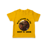 Personalized Baby TSHIRT Dad You Are My Hero   - CHROME YELLOW - 0-5 Months Old (Chest 17")